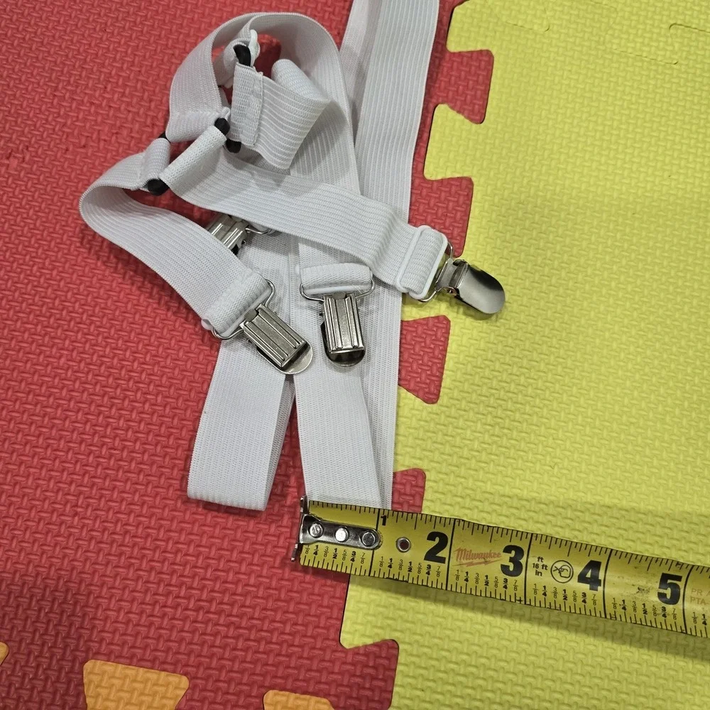 White Elastic Bed Sheet Straps - Adjustable‎ Corner Clips Grippers Fasteners